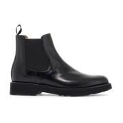 Church's Minimalistiska Chelsea Läder Ankelboots Black, Dam