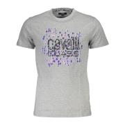 Cavalli Class Grå T-shirt Kortärmad Herr Gray, Herr