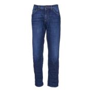 Dolce & Gabbana Klassiska denim jeans med DG-broderi Blue, Herr