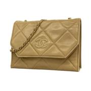 Chanel Vintage Pre-owned Laeder plnbcker Beige, Dam