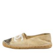 Chanel Vintage Pre-owned Raffia espadriller Beige, Dam