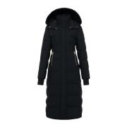 Moose Knuckles Dam Shearling Parka i Svart Guld Black, Dam