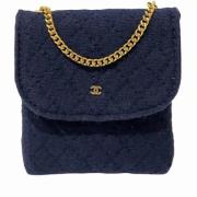 Chanel Vintage Pre-owned Bomull kuvertvskor Blue, Dam