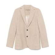 Circolo 1901 Herringbone Beige Jacka med Notched Revers Beige, Herr