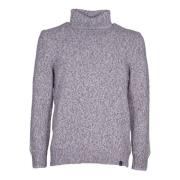 Fay Grå Stickad Tröja Sweater Aw24 Gray, Herr