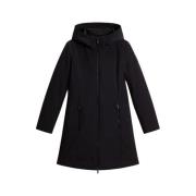 Woolrich Svart Tech Softshell Dunjacka Black, Dam