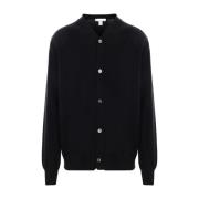 Comme des Garçons Svart Oversized Ull Cardigan Tröja Black, Herr