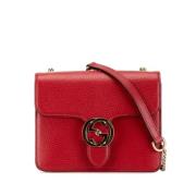 Gucci Vintage Pre-owned Laeder crossbodyvskor Red, Dam