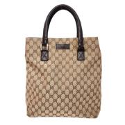 Gucci Vintage Pre-owned Canvas gucci-vskor Beige, Dam