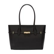 Furla Svart Drop Tote Väska Black, Dam