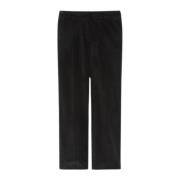 Max Mara Weekend Svarta Corduroy Flared Byxor Black, Dam