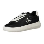 Calvin Klein Sportiga Svarta Sneakers med Kontrastdetaljer Black, Dam