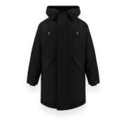 Dsquared2 Tech Down Parka Coat Black, Herr