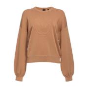 Pinko Stickad Crew Neck Tröja Brown, Dam