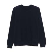 add Blå Crew Neck Sweater Jersey Design Blue, Herr