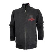 Aeronautica Militare Militär Flygning Squad Zip-Up Tröja Svart Black, ...