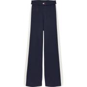 Tommy Jeans Blå Wide-Cut Joggers med Randig Detalj Blue, Dam