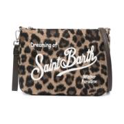 MC2 Saint Barth Animalier Brun Texturerad Axelväska Brown, Dam