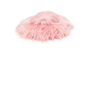 Ruslan Baginskiy Rosa Faux-Fur Broderad Logotyp Hatt Pink, Dam