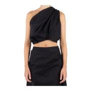 The Garment Svart Bomull Spandex Topp Black, Dam