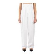 Jacquemus Vit Bomull Jeans Curzio White, Dam