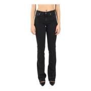 Dondup Nya Lola Wide Leg Jeans Black, Dam