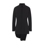 Yohji Yamamoto Svart Tekniskt Tyg Skjorta Black, Dam