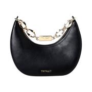 Twinset Svart Hobo Axelväska Black, Dam