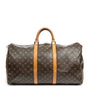 Louis Vuitton Vintage Pre-owned Belagd canvas handvskor Brown, Dam