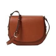 Twinset Brun Läder Crossbody Väska Brown, Dam