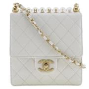 Chanel Vintage Pre-owned Laeder chanel-vskor White, Dam