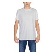 Armani Exchange Vit Bomull T-shirt Kort Ärm White, Herr