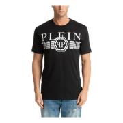 Philipp Plein Mönstrad Hexagon Logo T-shirt Black, Herr