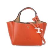 Tod's Orange Läder Damväska med Handtag Orange, Dam