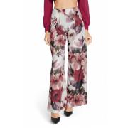 Rinascimento Floral Zip Trousers Multicolor, Dam