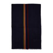 PS By Paul Smith Rutig Ullsjal med Signaturrand Blue, Unisex