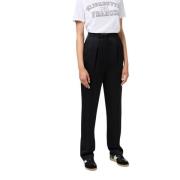 Elisabetta Franchi Svarta Chino Byxor med Satin Detalj Black, Dam