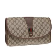 Gucci Vintage Pre-owned Laeder kuvertvskor Beige, Dam