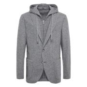 Boggi Milano B Jersey Ull/Kashmir Madison Sweatshirt Jacka Gray, Herr