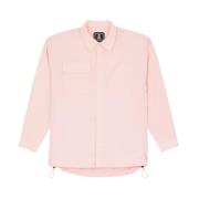 Dickies Oversized Casual Skjorta i Rosa Pink, Herr