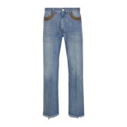 Fendi Straight Leg Jeans Blue, Herr