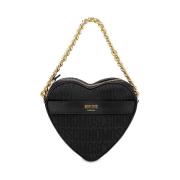 Moschino Stilren Läder Väska Black, Dam