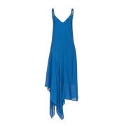 Pinko Vintage Ärmlös Maxi Klänning Blue, Dam