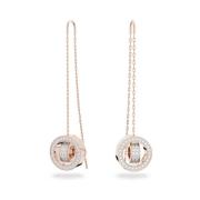 Swarovski Damsmycken Hollow Drop-örhängen Långa, Vit, Roséguldlegering...