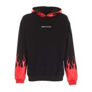 Vision OF Super Flamdesign Hoodie Bomull Tillverkad Italien Black, Her...