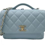 Chanel Vintage Pre-owned Laeder chanel-vskor Blue, Dam