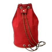 Hermès Vintage Pre-owned Canvas axelremsvskor Red, Dam