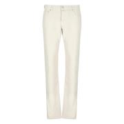 Jacob Cohën Ivory Bomullsjeans med Logopatch Beige, Herr