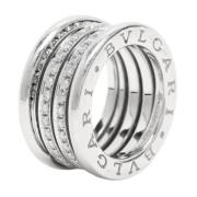 Bvlgari Vintage Pre-owned Vitt guld ringar Gray, Dam