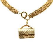 Chanel Vintage Pre-owned Metall halsband Yellow, Dam